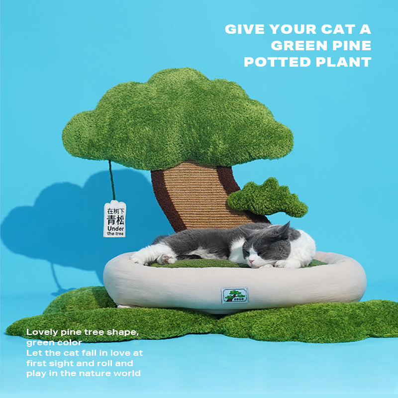 Potted style cat dog bed cat scratching post warm pet nest Big Bedding Australia