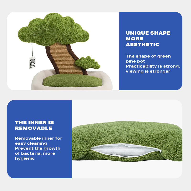 Potted style cat dog bed cat scratching post warm pet nest Big Bedding Australia