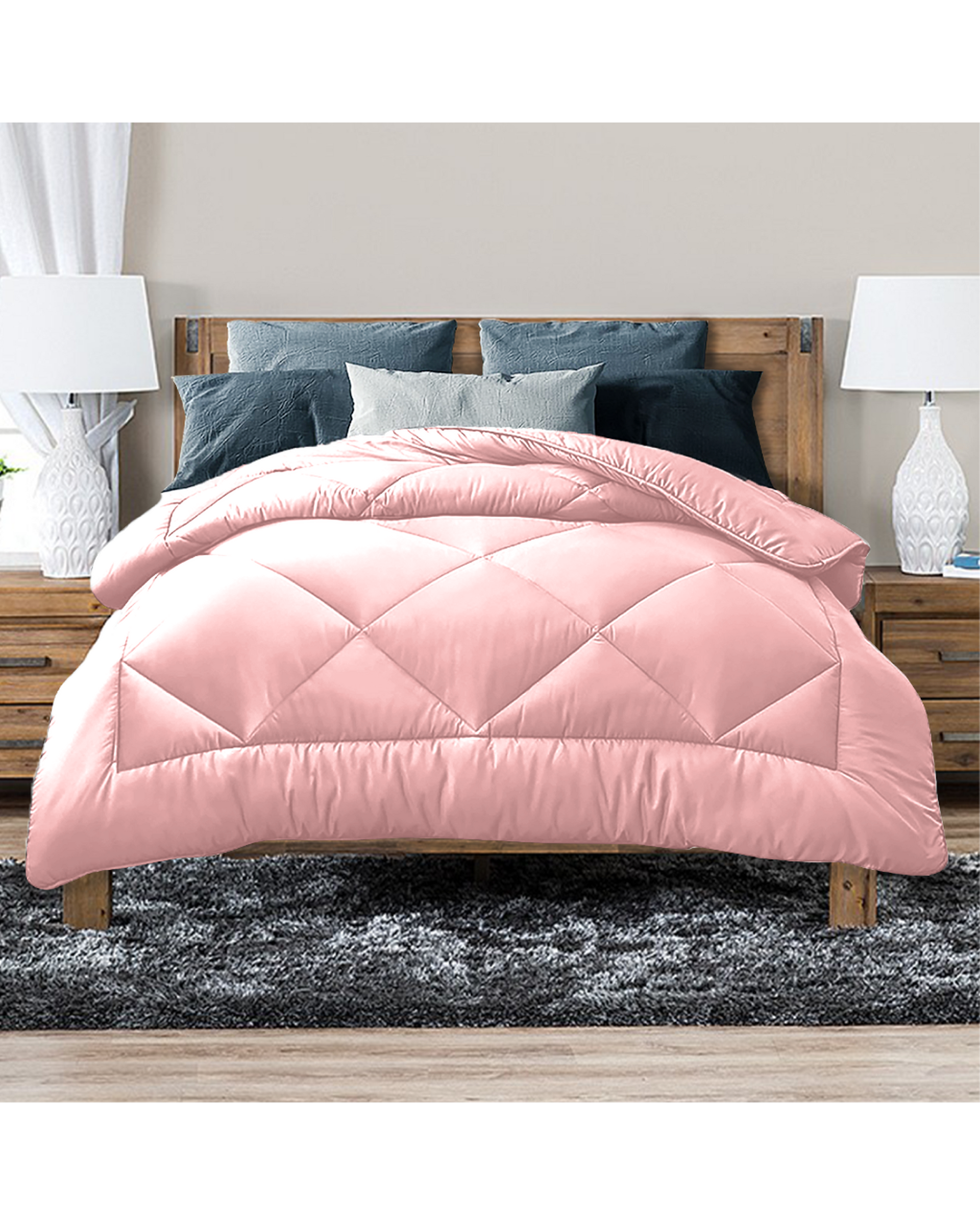 Luxor Australian Made All Season BLUSH 400GSM Bamboo Blend Quilt Luxor