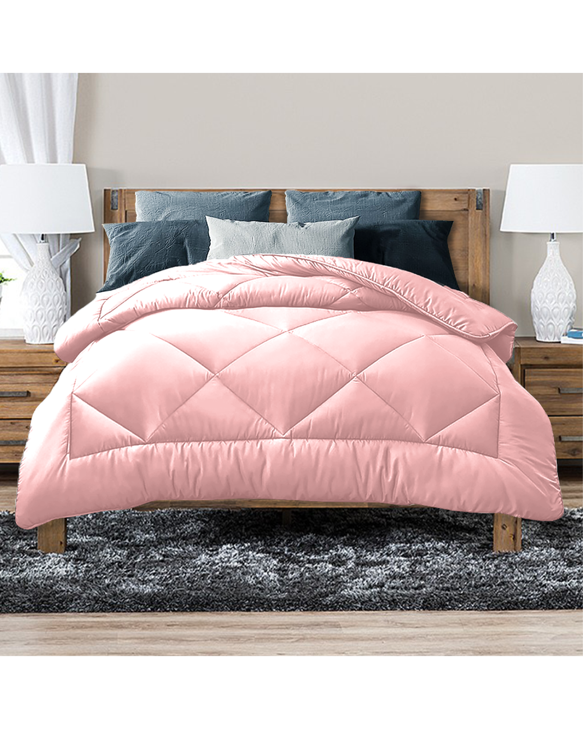 Luxor Australian Made All Season BLUSH 400GSM Bamboo Blend Quilt Luxor