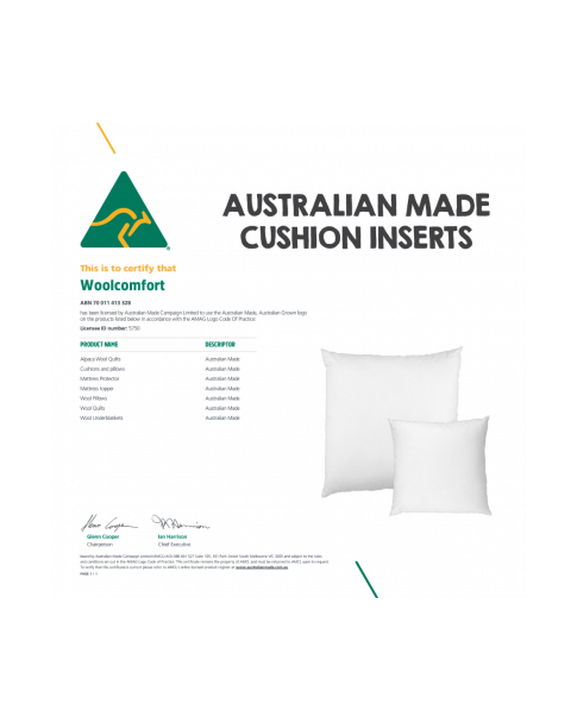 Luxor Twin Pack 35x60cm Aus Made Hotel Cushion Inserts Premium Memory Resistant Filling Luxor