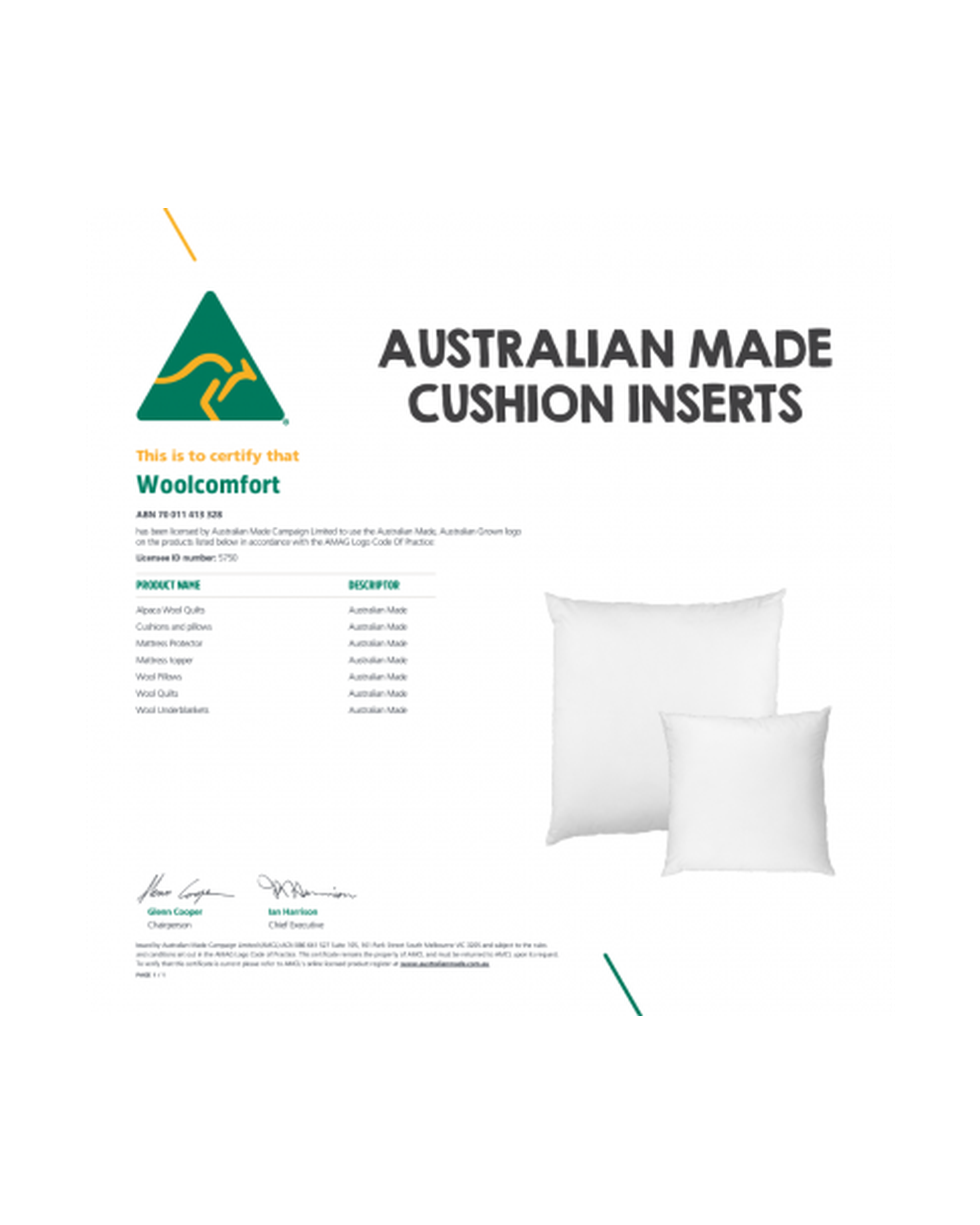 Luxor Four Pack 65x65cm Aus Made Hotel Cushion Inserts Premium Memory Resistant Filling Luxor