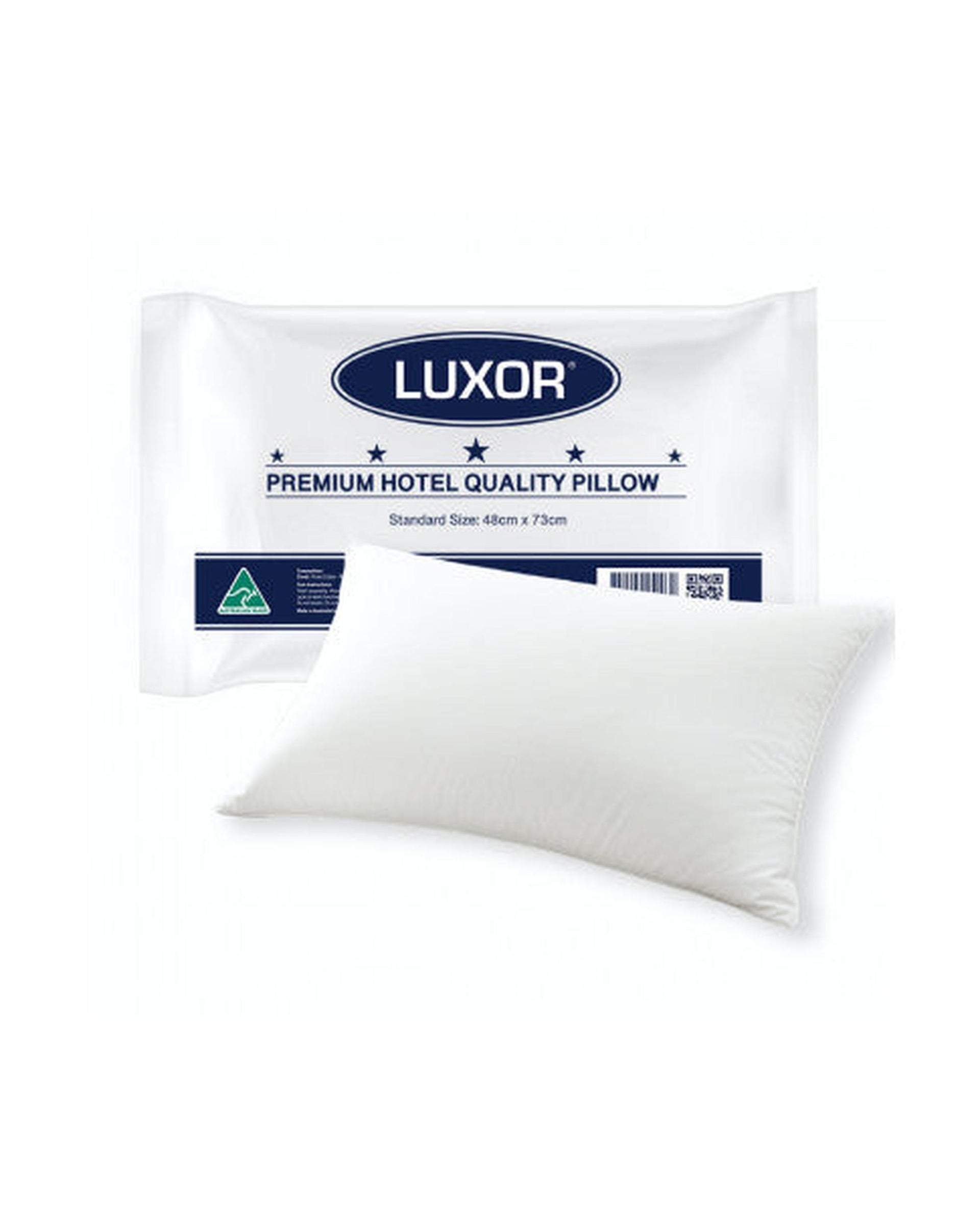 Luxor Australian Made Hotel Quality Pillow Standard Size Single Pack Luxor