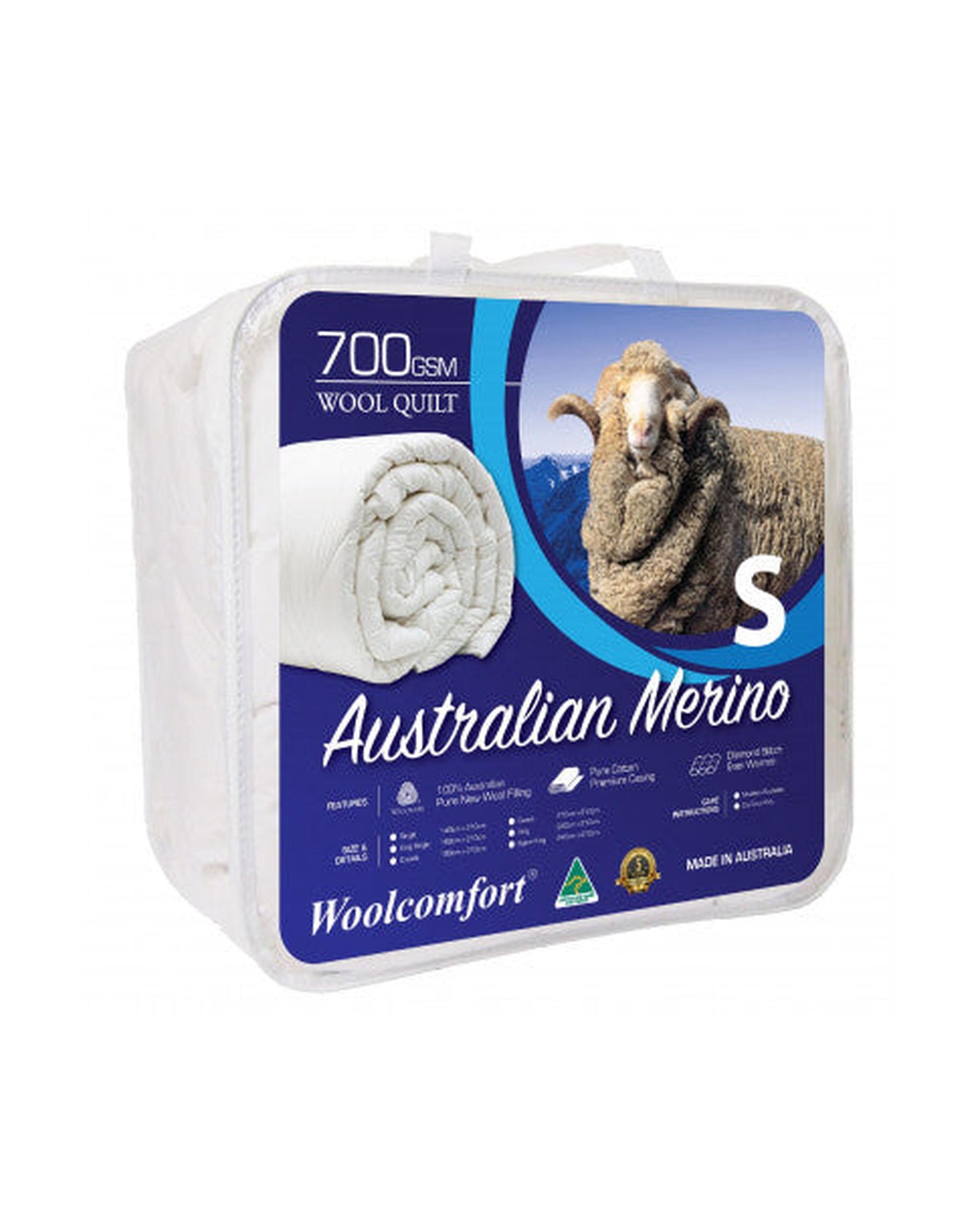 Woolcomfort Merino Wool Quilt 700GSM Luxor