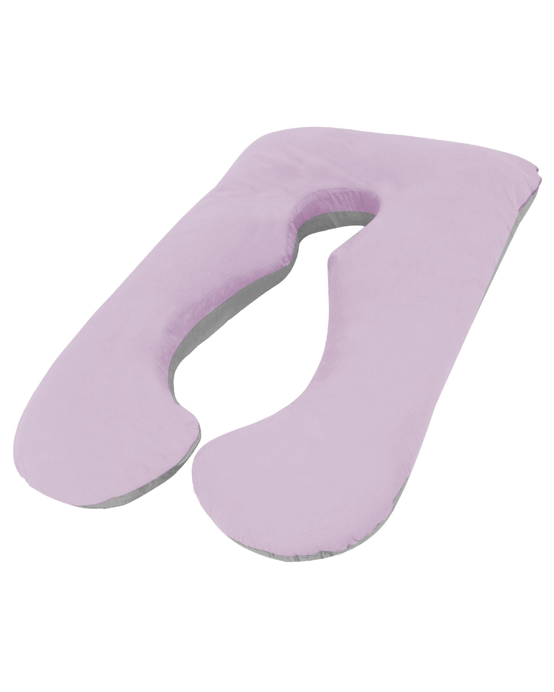 Woolcomfort Aus Made Maternity Pregnancy Nursing Sleeping Body Pillow Pillowcase Included Lilac x Grey Big Bedding Australia