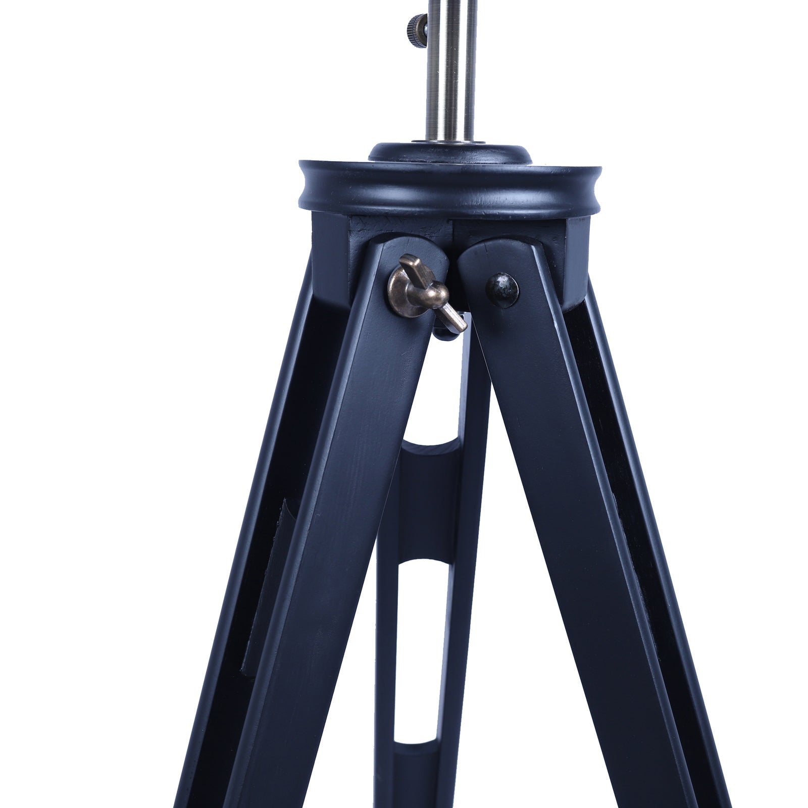 158cm Nautical Tripod Floor Lamp w Matte Black Lamp Head Searchlight Spot Light Big Bedding Australia