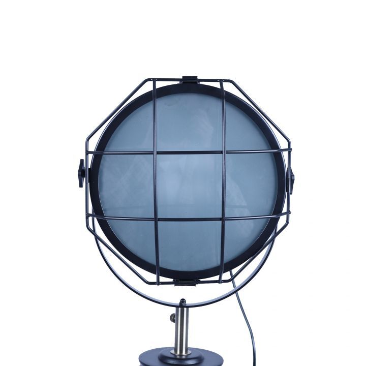 158cm Nautical Tripod Floor Lamp w Matte Black Lamp Head Searchlight Spot Light Big Bedding Australia