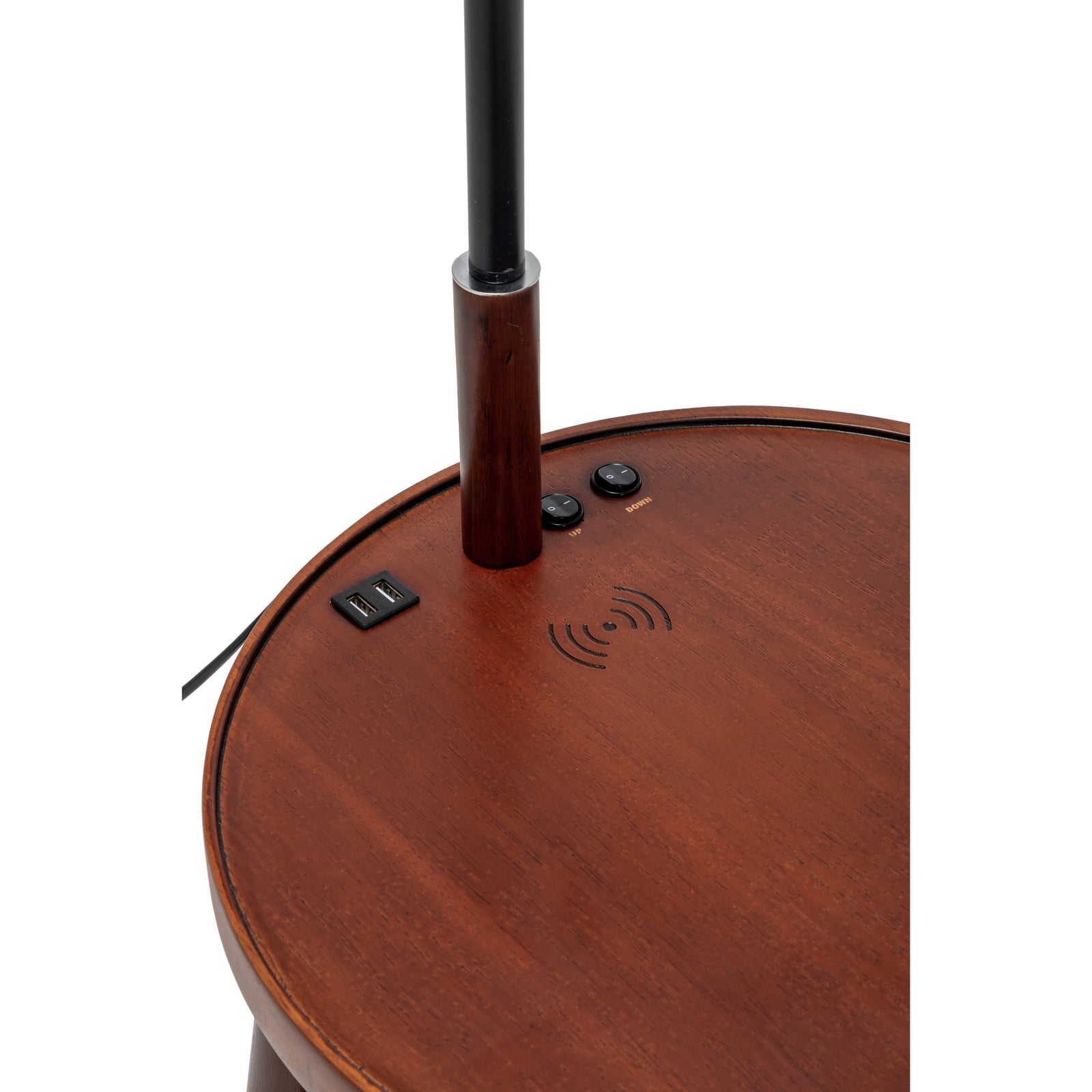 Naples Tripod Floor Lamp Shelf Storage Drawer Bed Side Table Light w/ USB Charger Big Bedding Australia