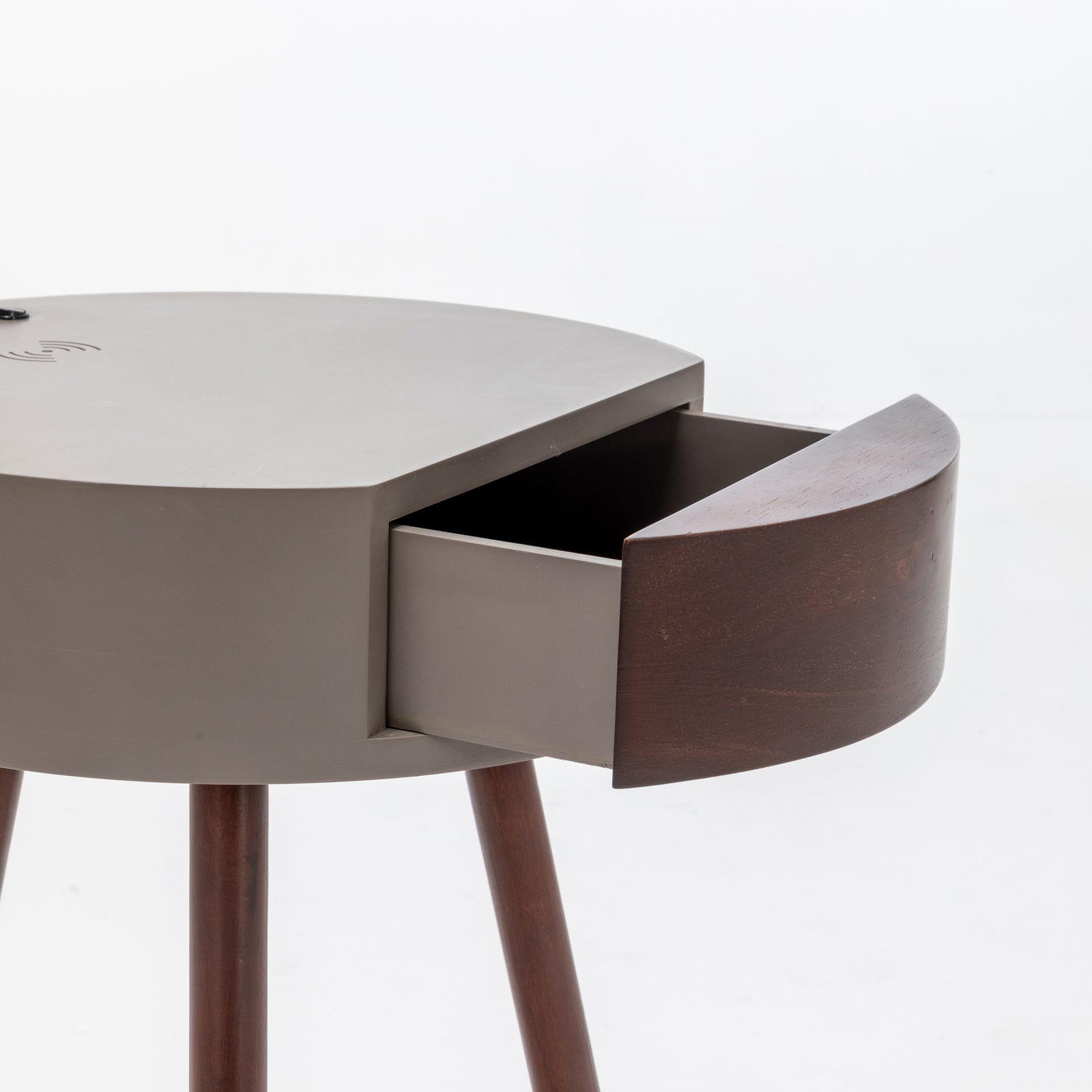 Florence Tripod Lamp Shelf Storage Drawer Bed Side Table Light w/ USB Charger Big Bedding Australia