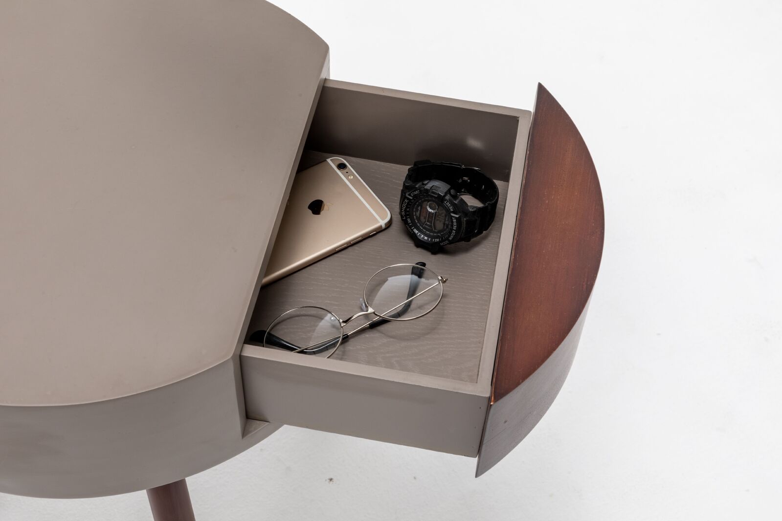 Florence Tripod Lamp Shelf Storage Drawer Bed Side Table Light w/ USB Charger Big Bedding Australia