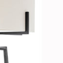 Modern Dimmable Floor Lamp w/ Linen Shade Designer Bedroom Lighting - Matte Black Big Bedding Australia