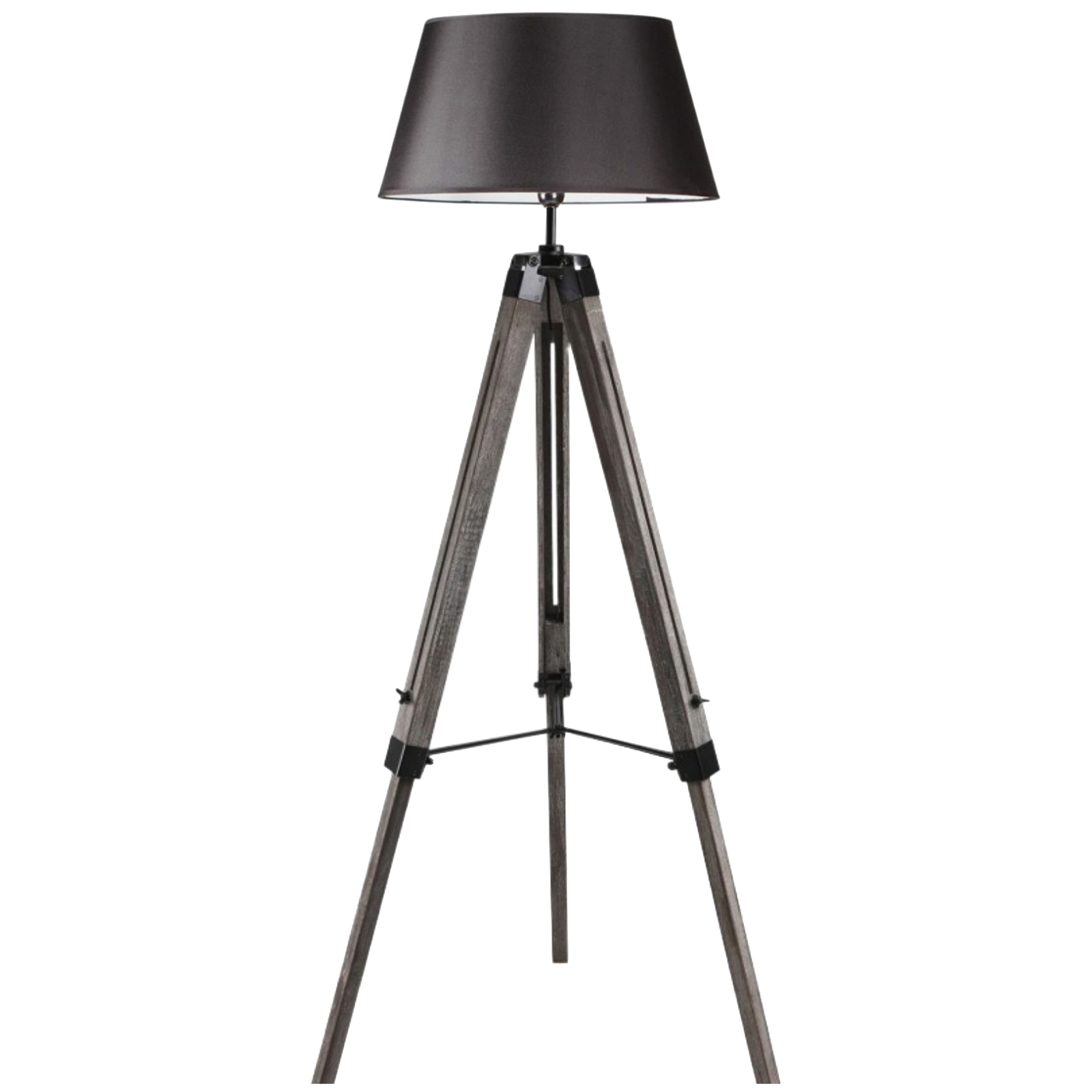 LARGE TRIPOD FLOOR LAMP Linen Shade Modern Light Retro Vintage Wooden Big Bedding Australia