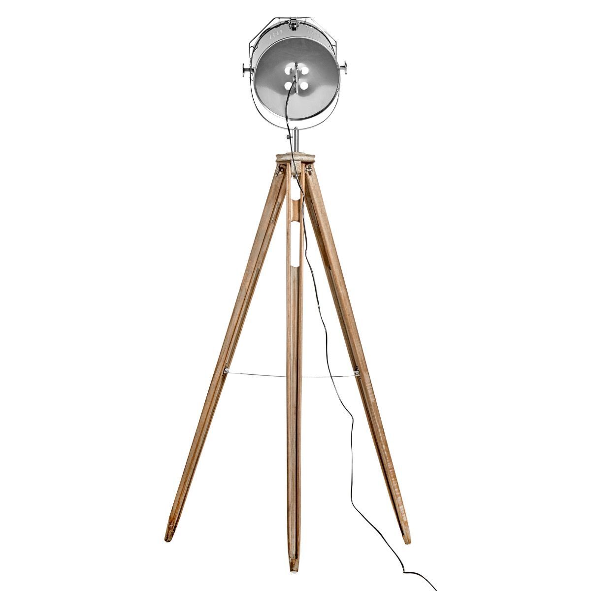 Nautical Tripod Floor Lamp Search Light Modern Chrome Head with Mesh Big Bedding Australia