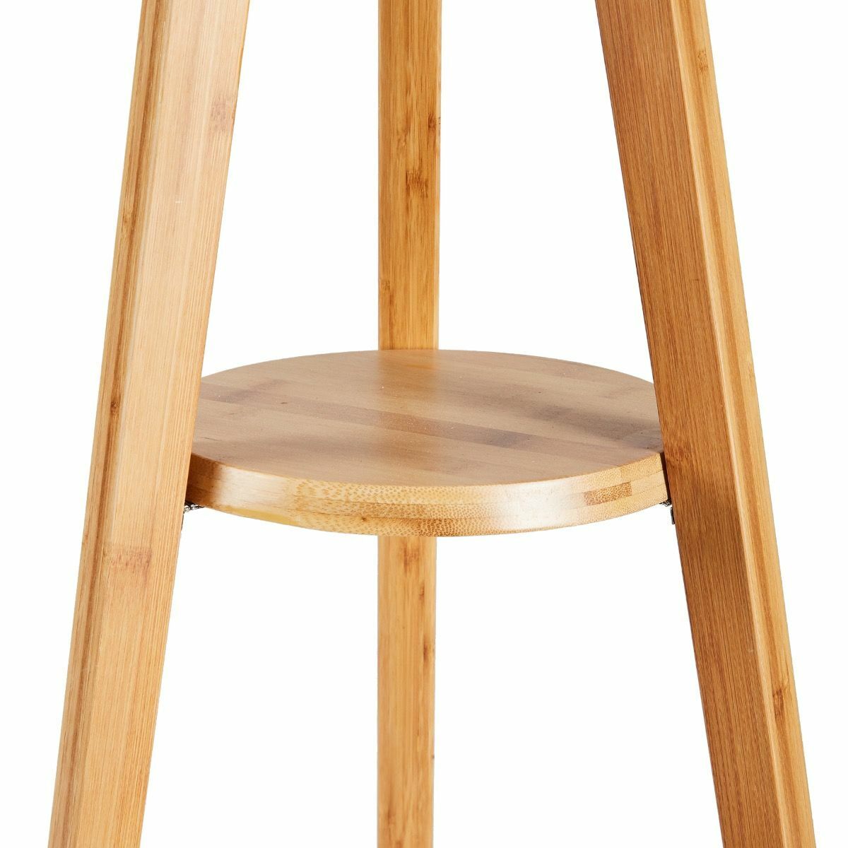 LARGE BAMBOO TRIPOD FLOOR LAMP Linen Shade Modern Light Vintage Wooden Scandi Big Bedding Australia