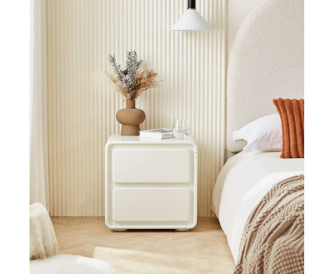 Astrid White Bedside Table Big Bedding Australia