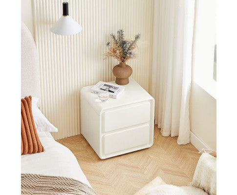 Astrid White Bedside Table Big Bedding Australia