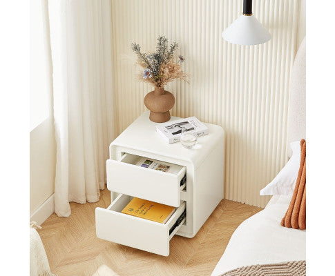 Astrid White Bedside Table Big Bedding Australia
