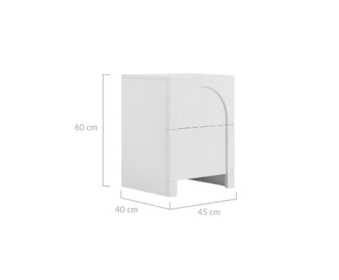 Dome White Bedside Table Big Bedding Australia