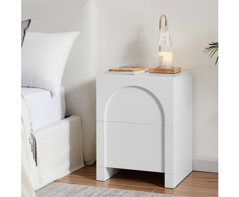 Dome White Bedside Table Big Bedding Australia