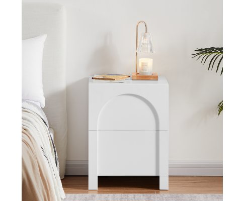 Dome White Bedside Table Big Bedding Australia