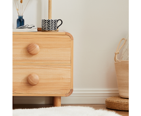 Spencer Natural Bedside Table Big Bedding Australia