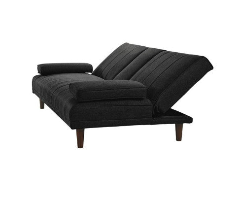 Fabric Sofa Bed with Cup Holder 3 Seater Lounge Couch - Charcoal Big Bedding Australia