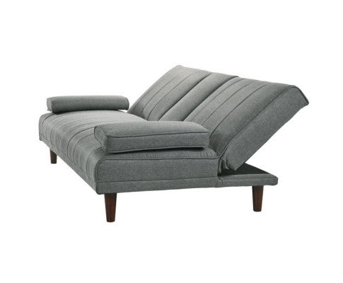 Fabric Sofa Bed with Cup Holder 3 Seater Lounge Couch - Light Grey Big Bedding Australia