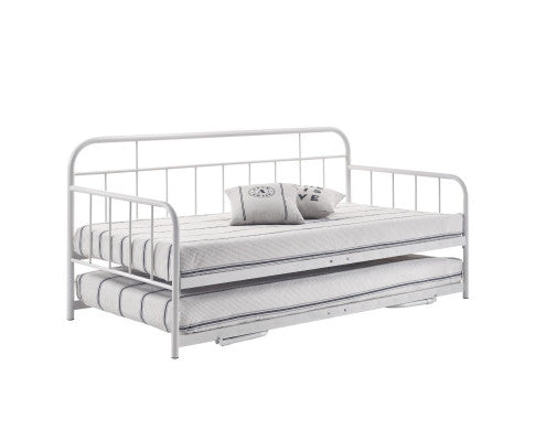 Metal Daybed Pop Up Trundle Sofa Bed Frame Single Size White Big Bedding Australia