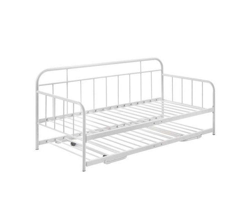 Metal Daybed Pop Up Trundle Sofa Bed Frame Single Size White Big Bedding Australia