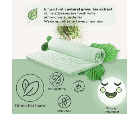 Deep Dream Green Tea Cool Gel Memory Foam Mattress 36cm 5 Zone Deep Dream