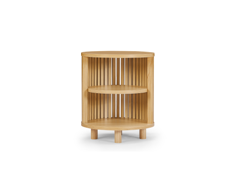 Henley Round Wooden Bedside Table Big Bedding Australia