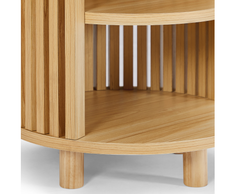 Henley Round Wooden Bedside Table Big Bedding Australia