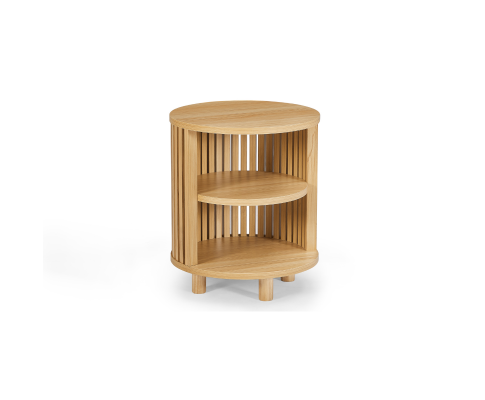 Henley Round Wooden Bedside Table Big Bedding Australia