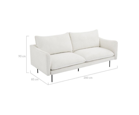 Aazeen Boucle 3 Seater Sofa Big Bedding Australia