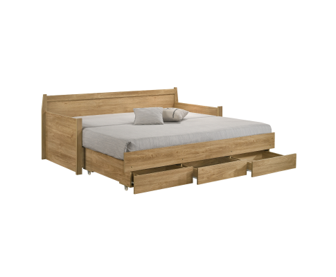 Mica Natural Wooden Day Bed with 3 Drawers Sofa Bed Frame Big Bedding Australia
