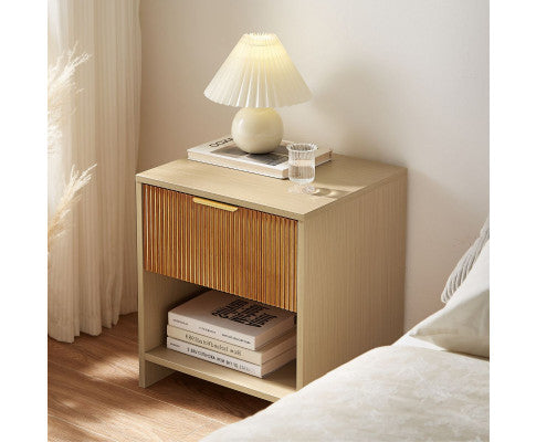 Misty Bedside Table Oikiture