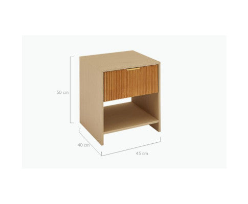 Misty Bedside Table Oikiture