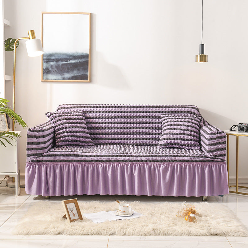 Elastic sofa cover-purple (235-300cm) Big Bedding Australia