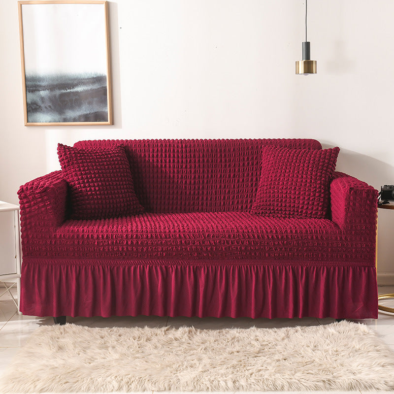 Elastic sofa cover wine red (145-185cm) Big Bedding Australia