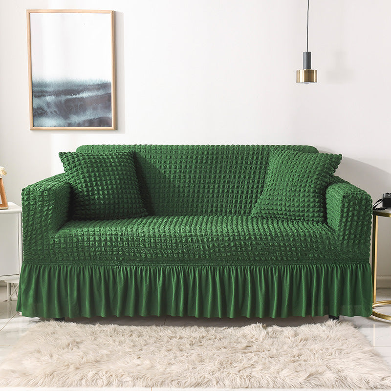 Elastic sofa cover green (235-300cm) Big Bedding Australia