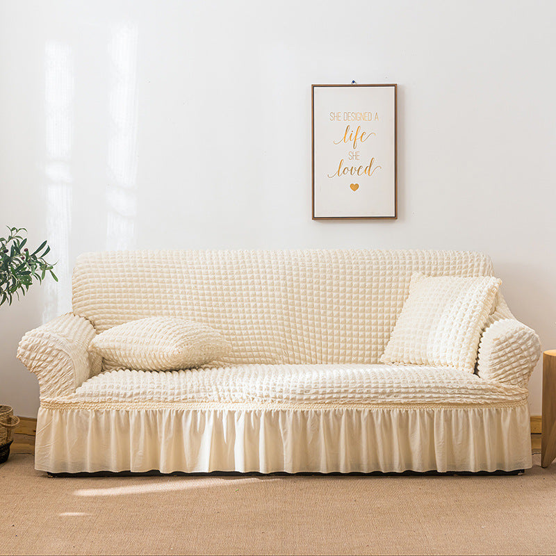 Elastic sofa cover, wax white (145-185cm) Big Bedding Australia