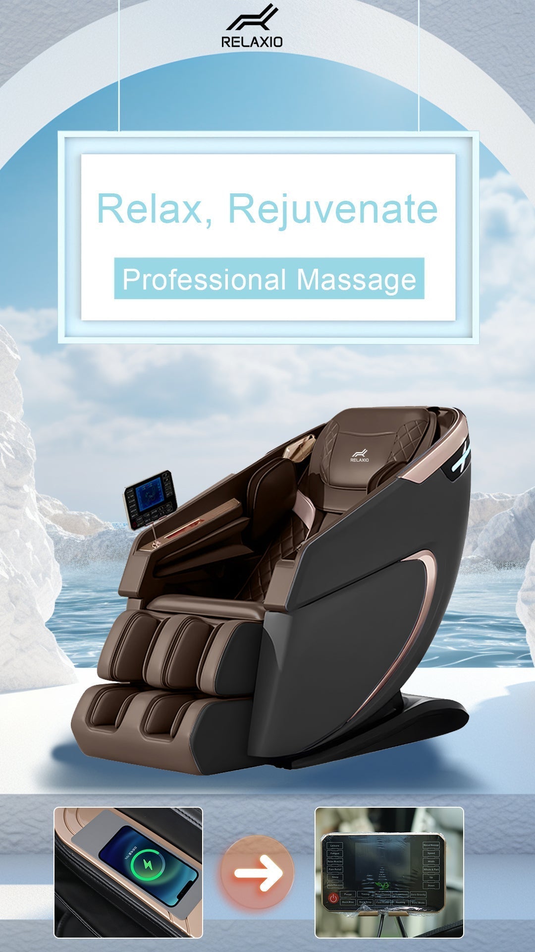 Premium Recliner Full Body Zero Gravity Massage Chair Big Bedding Australia