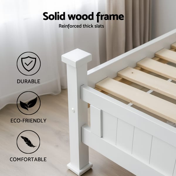 King Single Bed Frame and Bookshelf