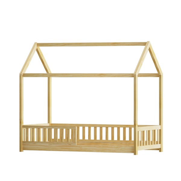 Bed Frame Wooden Kids House Frame Oak ROCK