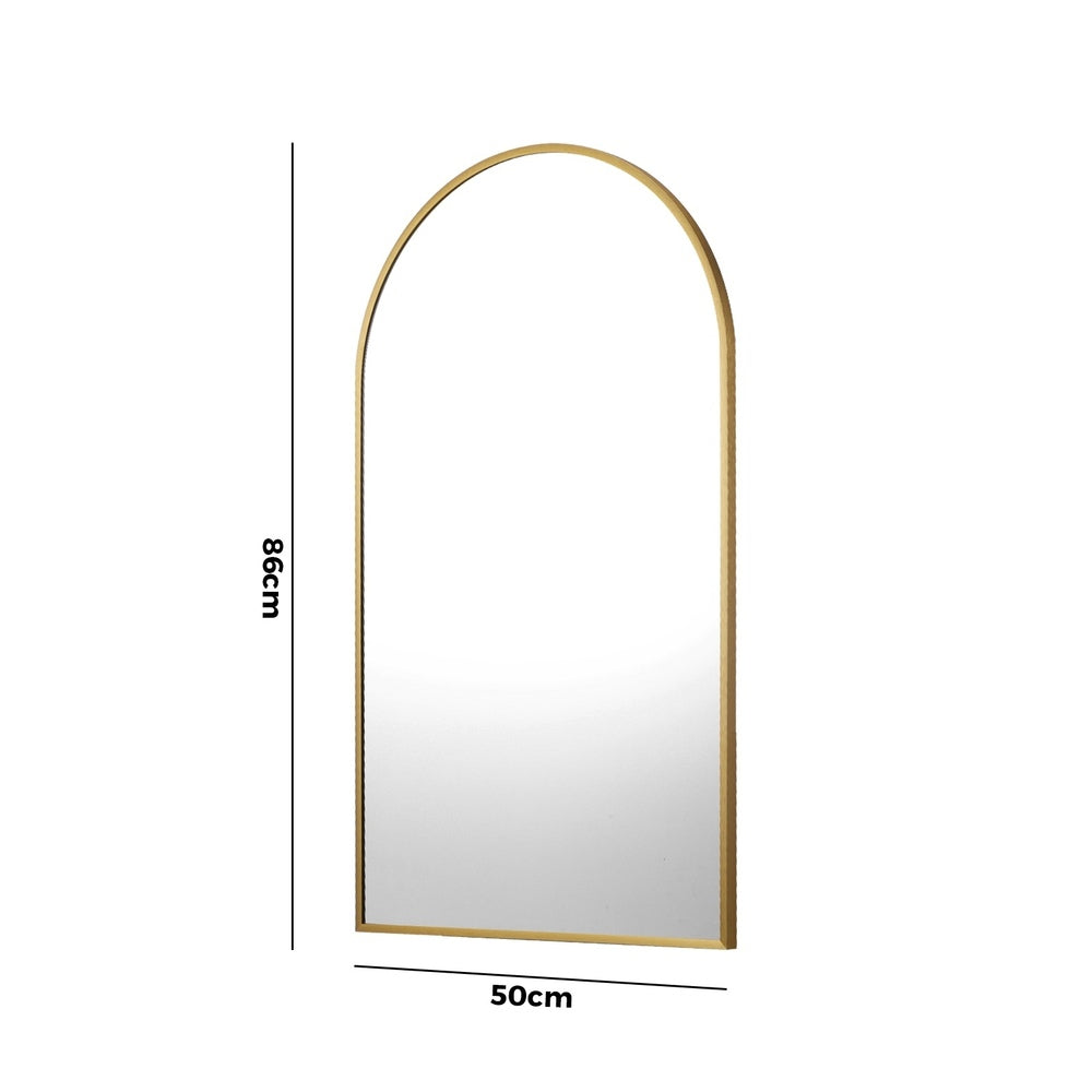 Wall Mirrors 86x50cm Arched Gold Set of 2