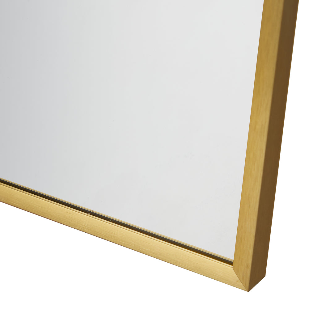 Wall Mirrors 86x50cm Arched Gold Set of 2