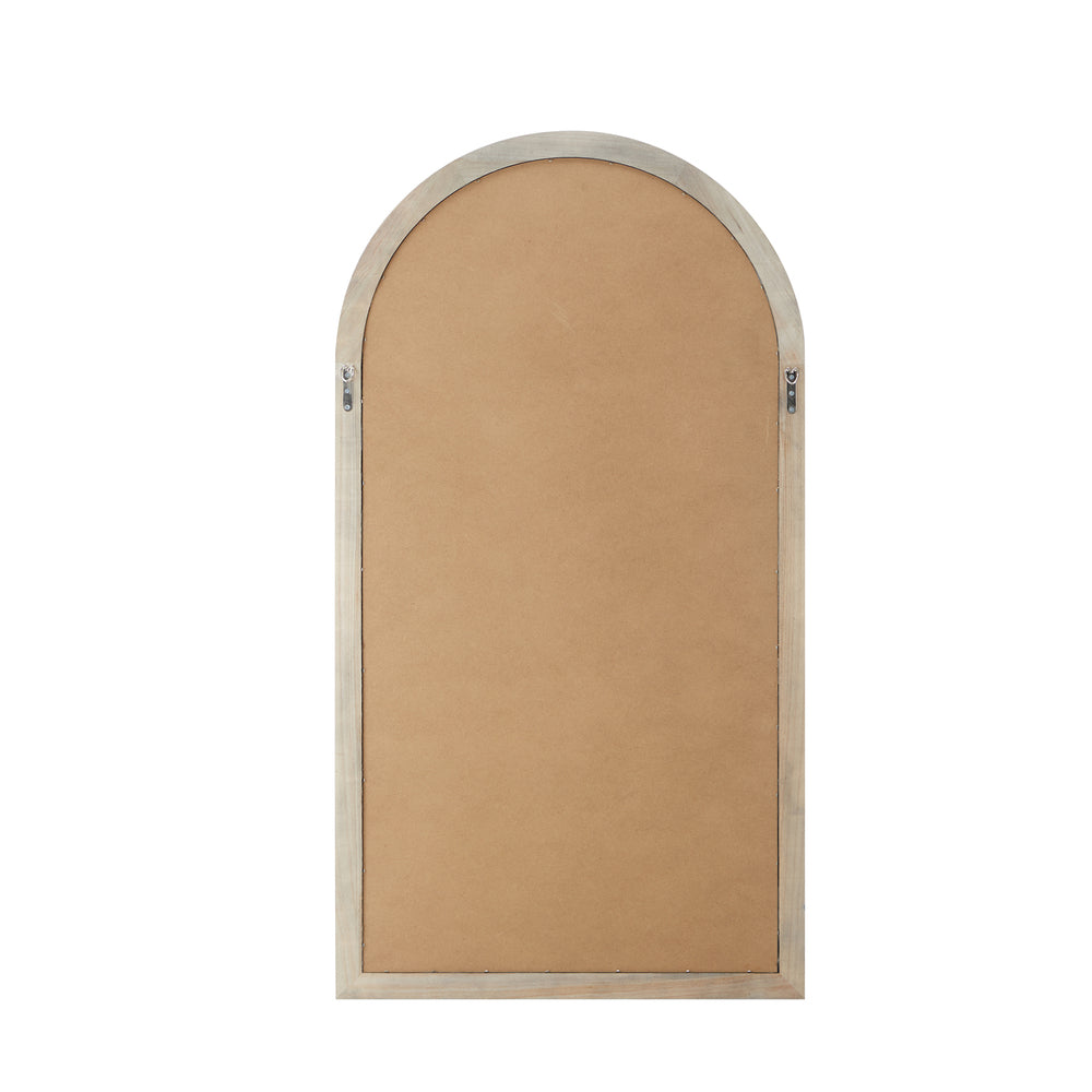Window Mirror Arched Wall Mirror 76x51cm Black