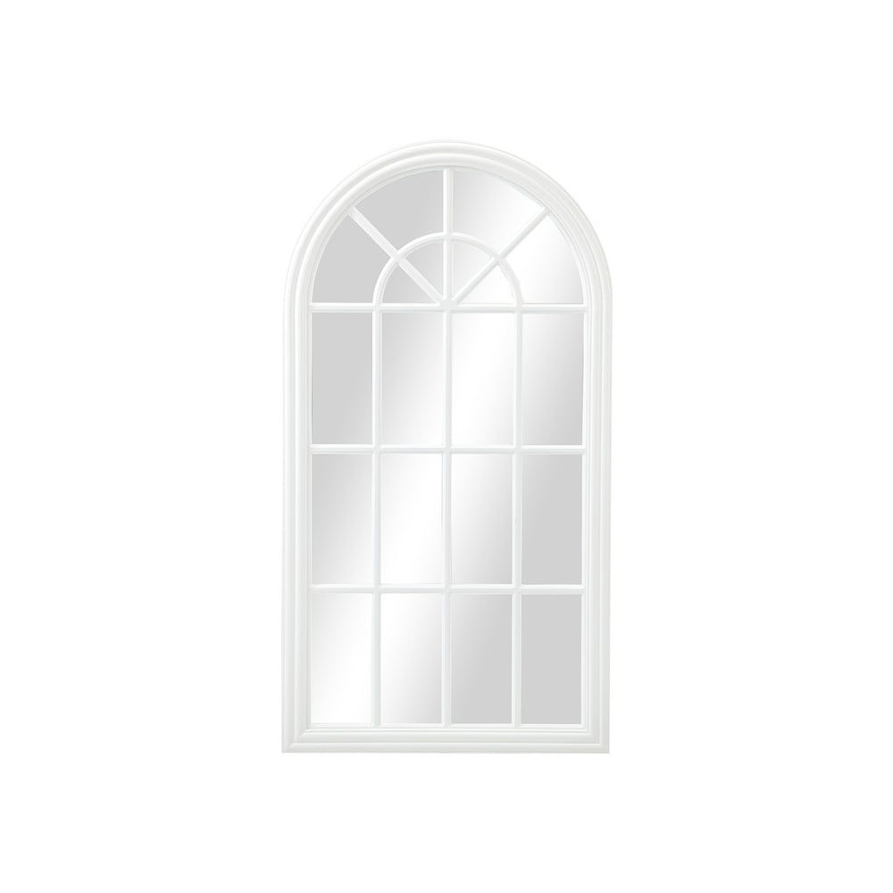 2PC Window Mirror Arched Wall Mirrors 76x51cm Wooden White