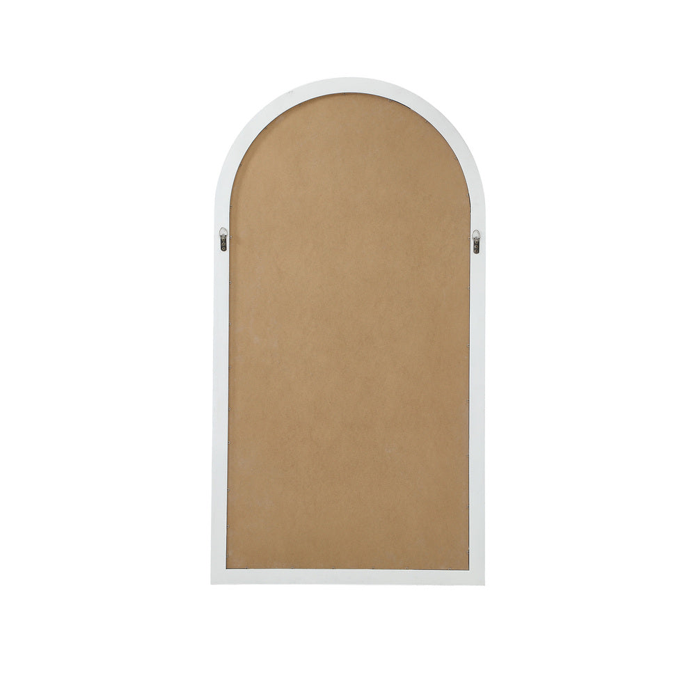 2PC Window Mirror Arched Wall Mirrors 76x51cm Wooden White