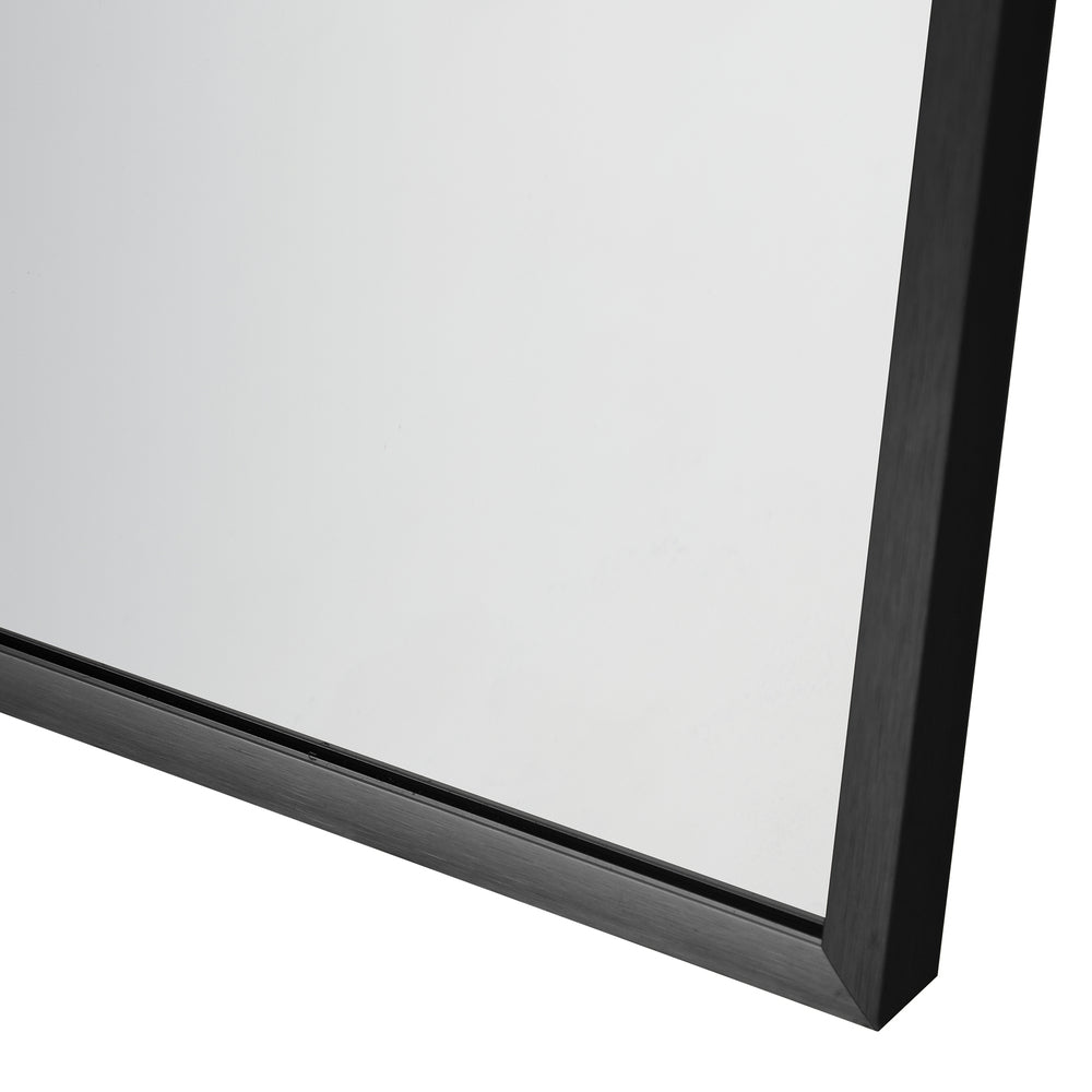 Wall Mirror 86x50cm Arched Black